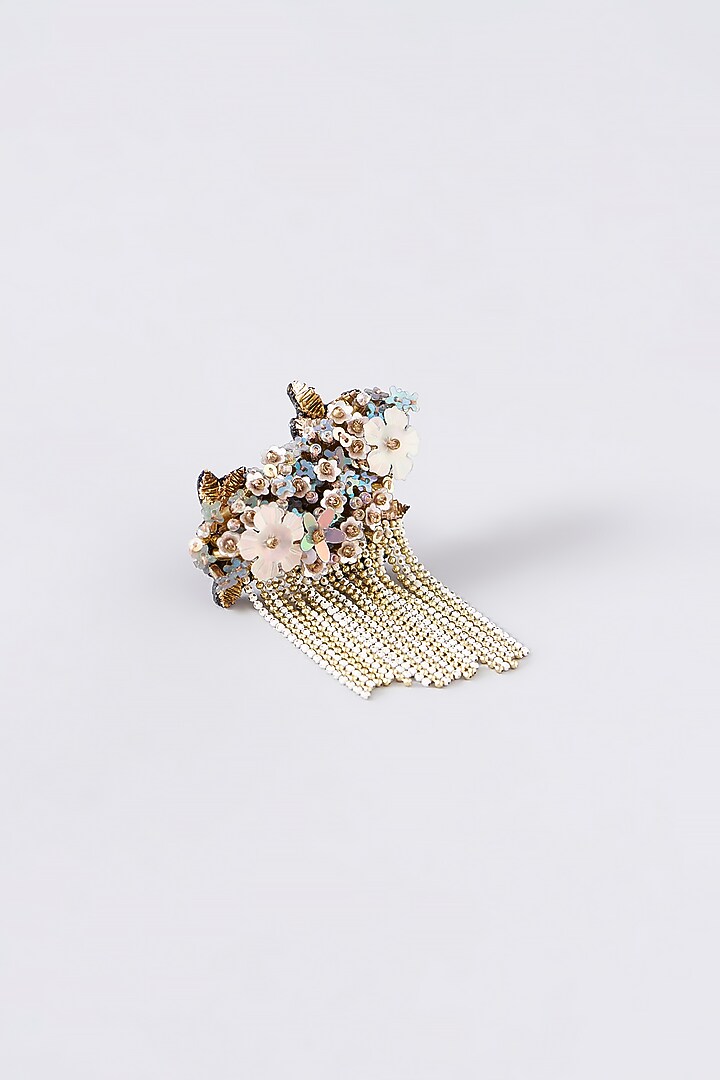 Mukaish & Zardosi Embroidered Ring by Iguana By Swasti Parekh at Pernia's Pop Up Shop