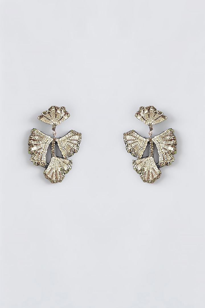 Mukaish & Zardosi Embroidered Dangler Earrings by Iguana By Swasti Parekh at Pernia's Pop Up Shop