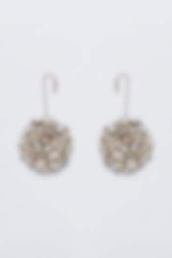 Multi-Colored Hand Embroidered Stud Earrings by Iguana By Swasti Parekh at Pernia's Pop Up Shop