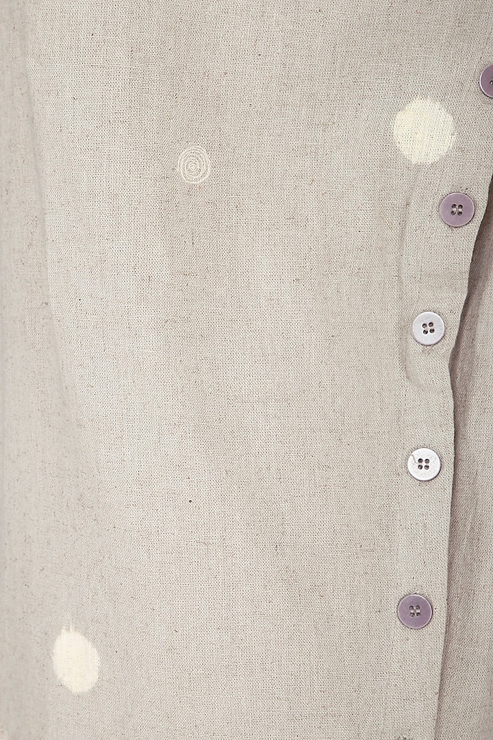 Dusty Grey Embroidered Tunic Dress by IHA at Pernia's Pop Up Shop