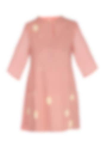 Dusty Pink Embroidered Flared Top by IHA