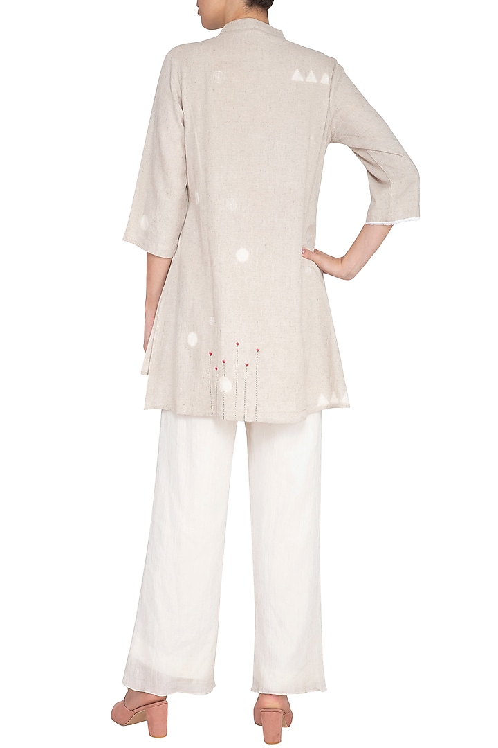 Natural Embroidered Shirt by IHA at Pernia's Pop Up Shop