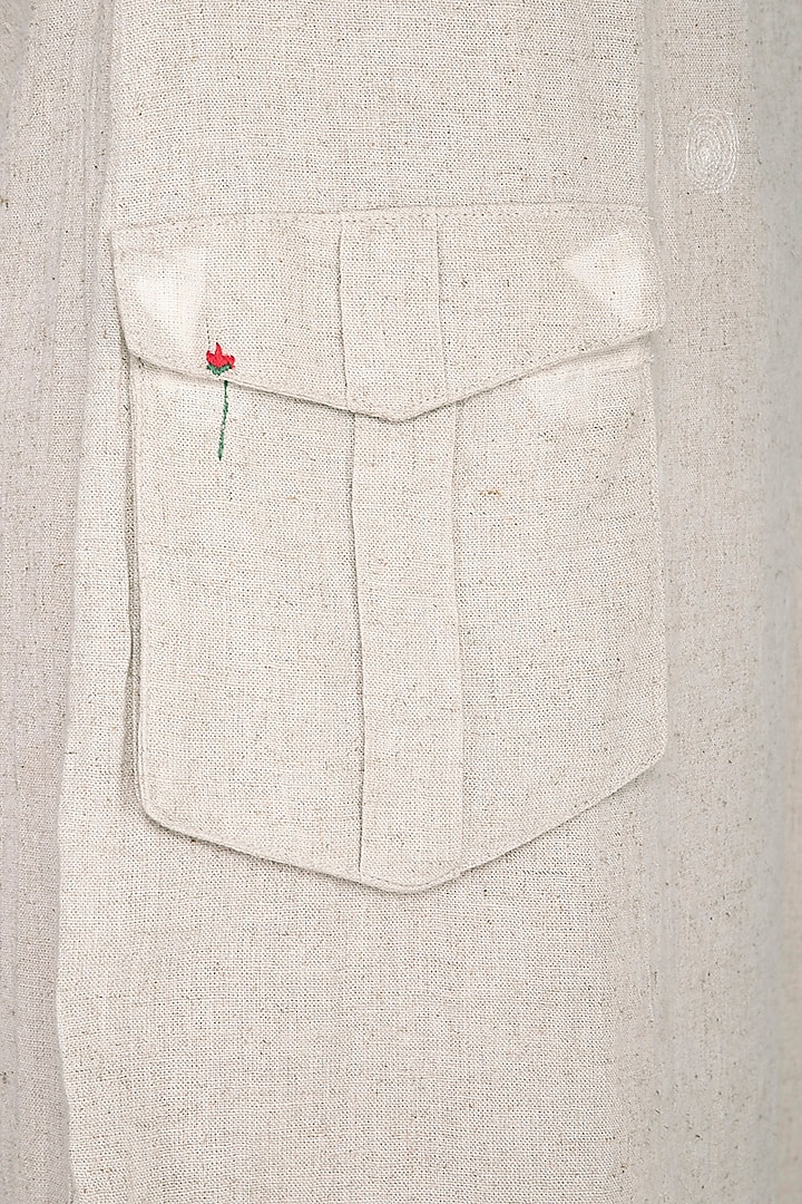 Natural Embroidered Maxi Summer Dress by IHA at Pernia's Pop Up Shop