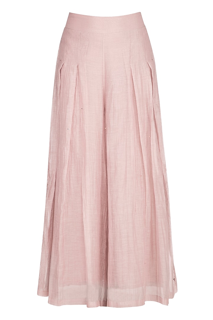 Pink Embroidered Kurta With Palazzo Pants by IHA at Pernia's Pop Up Shop