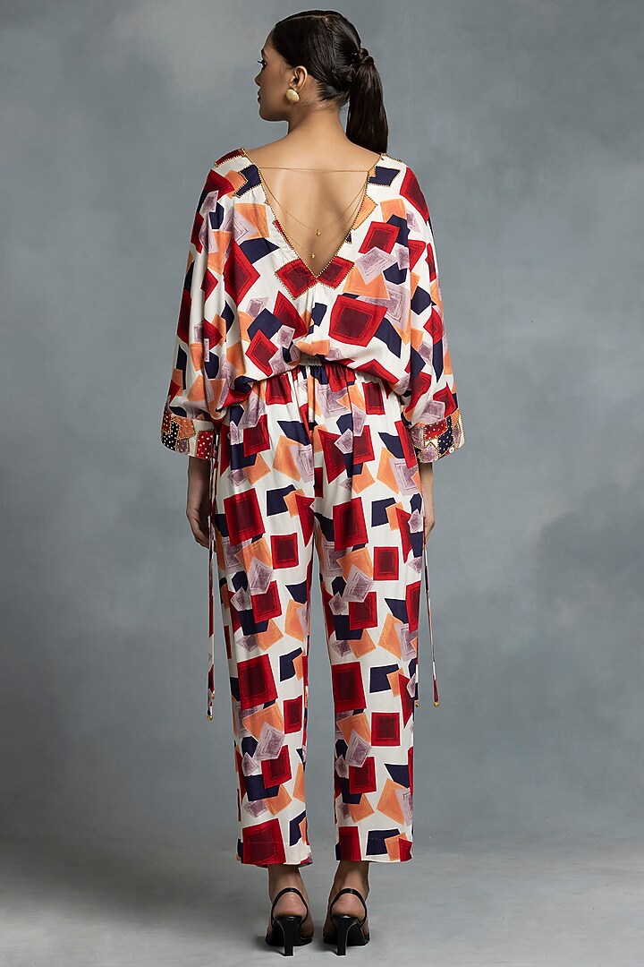 Multi-Colored Cotton Geometric Printed Co-Ord Set by IKKA by Kanika Saluja at Pernia's Pop Up Shop