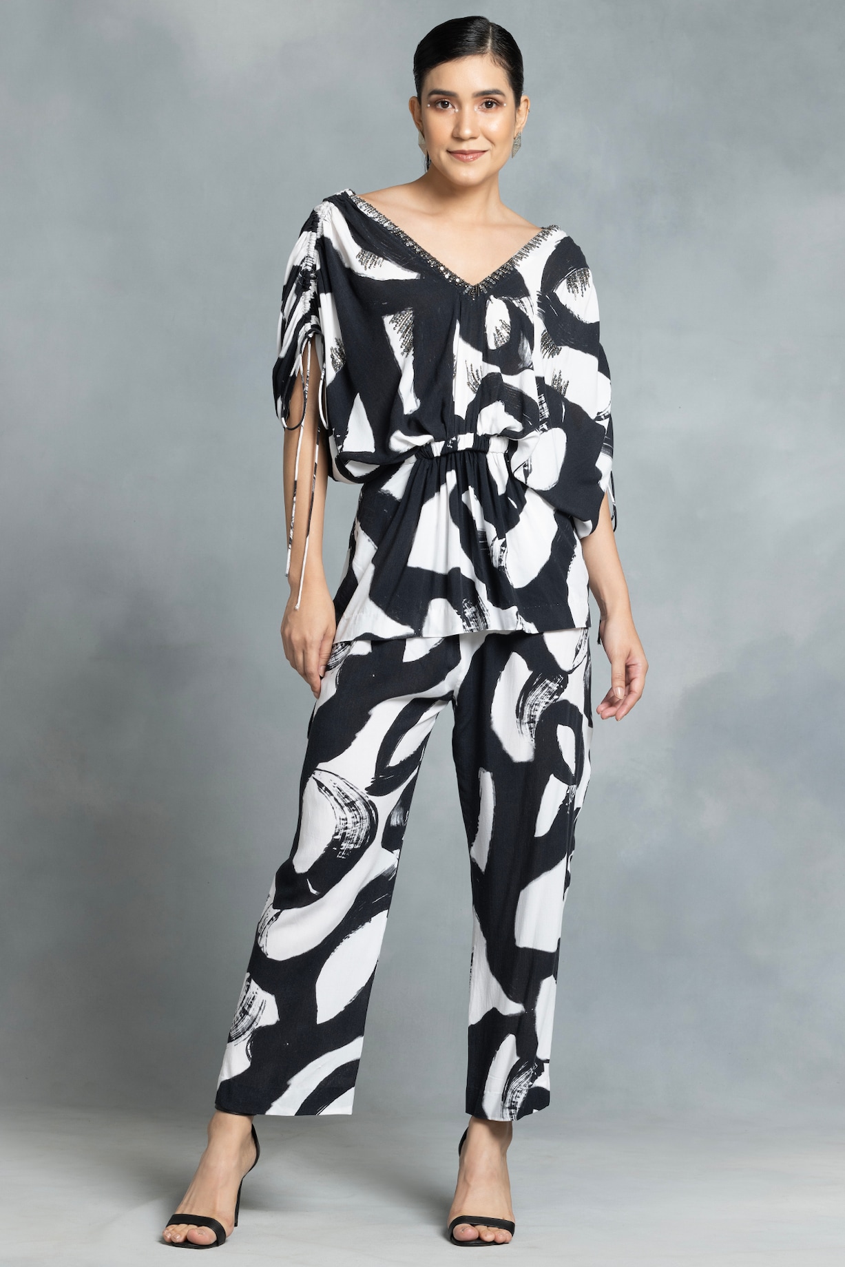 Black White Cotton Printed Co-Ord Set by IKKA by Kanika Saluja at  Pernia's Pop Up Shop