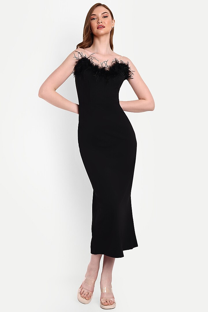 Black Polyester Maxi Summer Dress by IKI CHIC at Pernia's Pop Up Shop