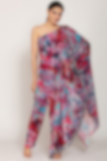 Pink Printed Kaftan Set by IKI CHIC at Pernia's Pop Up Shop