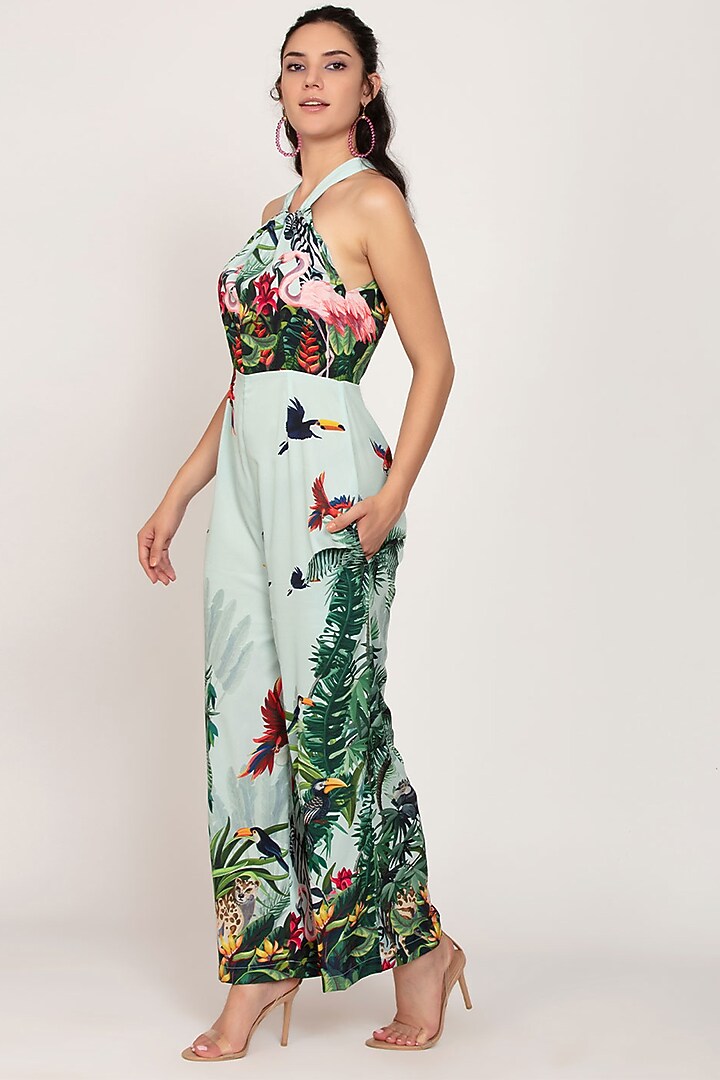 Green Printed Jumpsuit by IKI CHIC at Pernia's Pop Up Shop