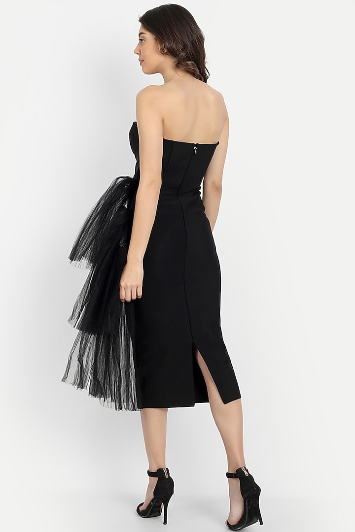Black Bodycon Midi Summer Dress by IKI CHIC at Pernia's Pop Up Shop