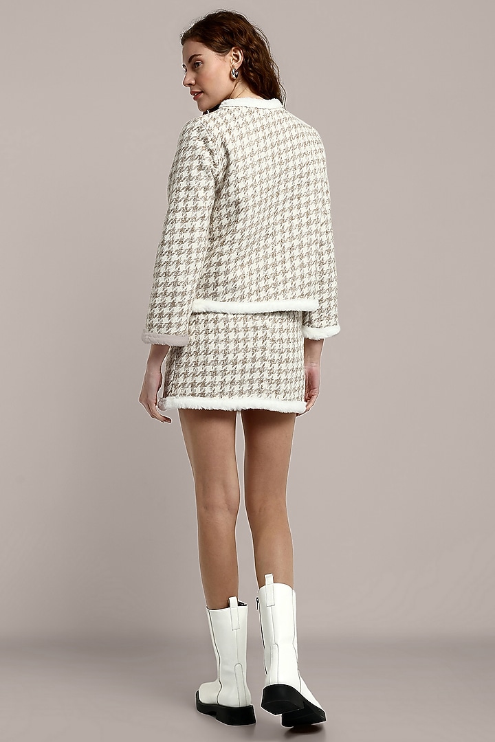 Off-White Cotton Tweed Co-Ord Set by IKI CHIC at Pernia's Pop Up Shop