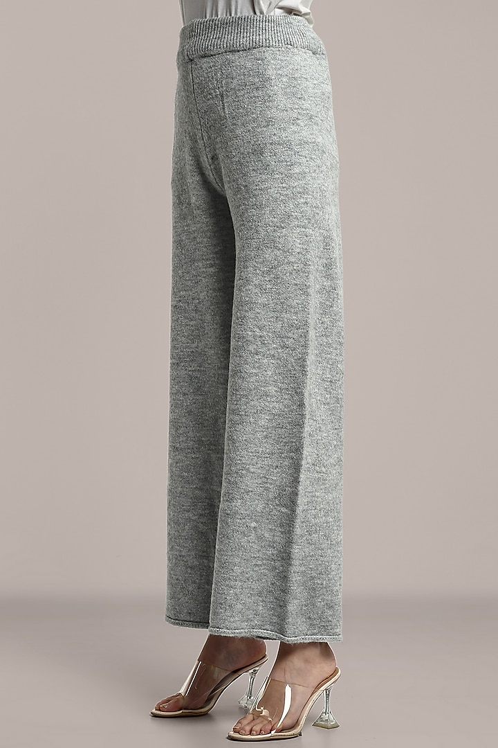 Light Grey Cotton Wool Hooded Jacket Set by IKI CHIC at Pernia's Pop Up Shop