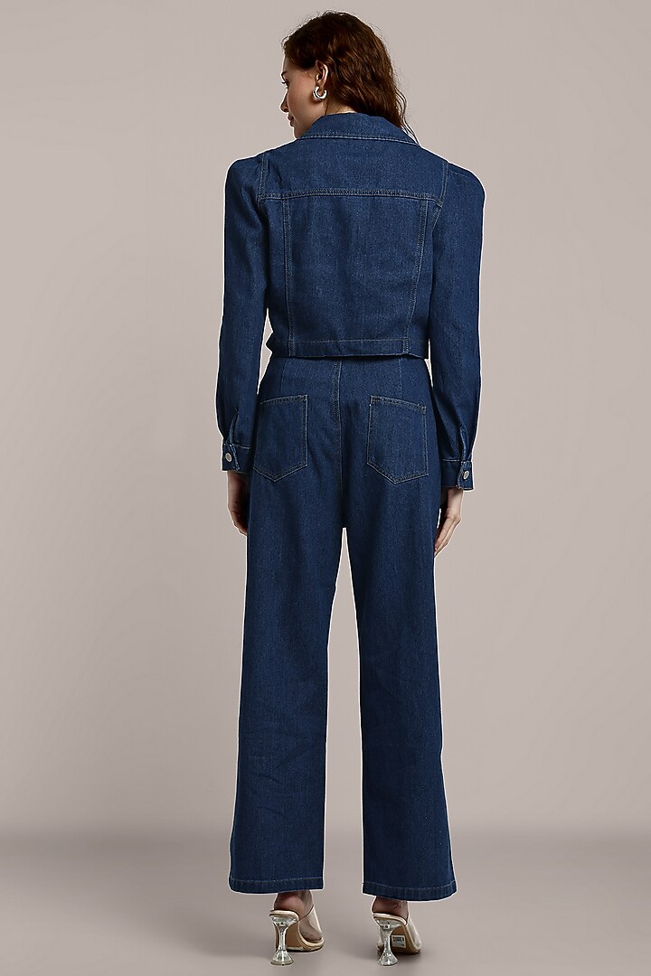 Blue Denim Jacket Set by IKI CHIC at Pernia's Pop Up Shop