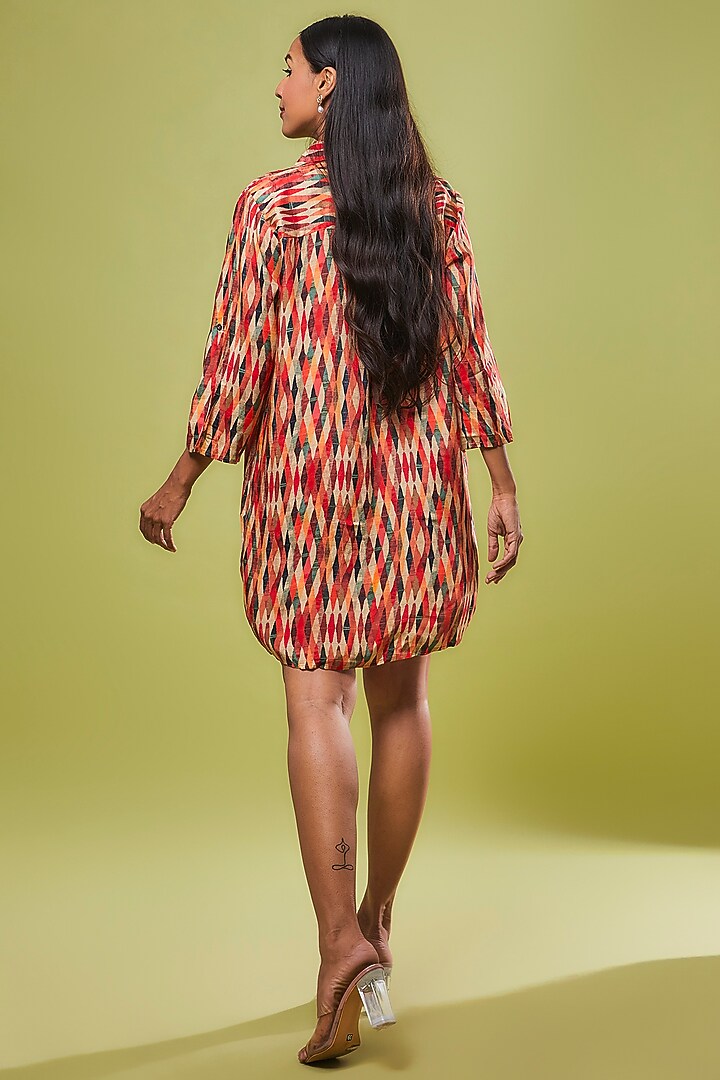 Multi-Colored Viscose Modal Digital Printed Tunic Shirt by IKSANA at Pernia's Pop Up Shop