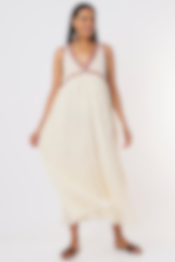 Off-White Organic Cotton Dress by IKSANA