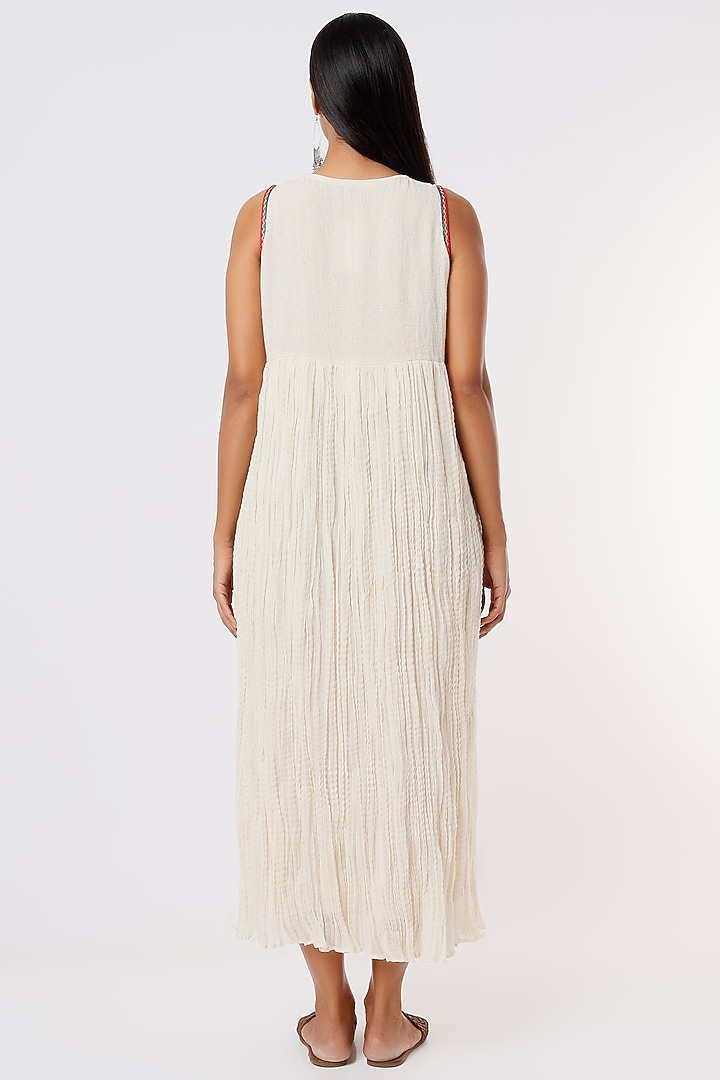 Off-White Organic Cotton Summer Dress by IKSANA at Pernia's Pop Up Shop