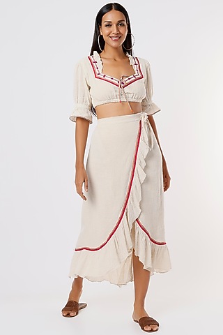 Off-White Organic Cotton Co-Ord Set by IKSANA