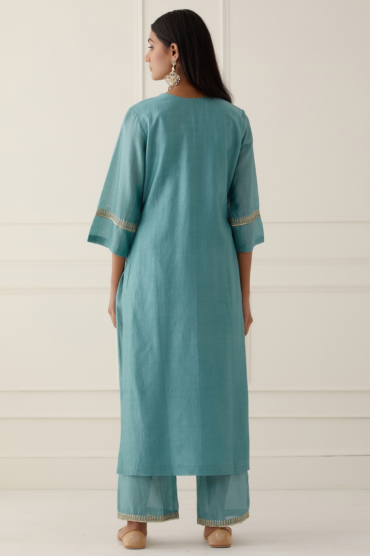 Sky Blue Kurta Imported Velvet Chudidar main image 1