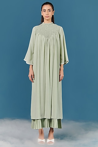 Green Crepe Dress by ILK by Shikha and Vinita