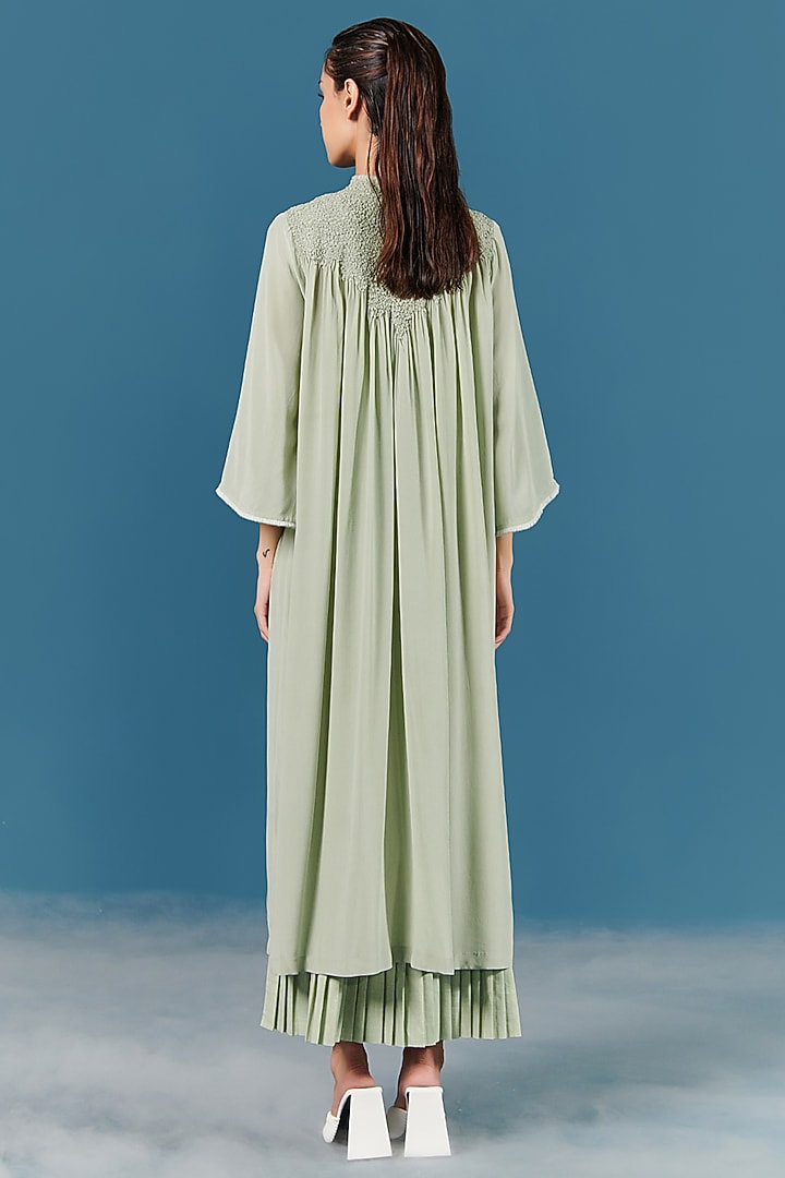 Green Crepe Vacation Dress by ILK by Shikha and Vinita at Pernia's Pop Up Shop
