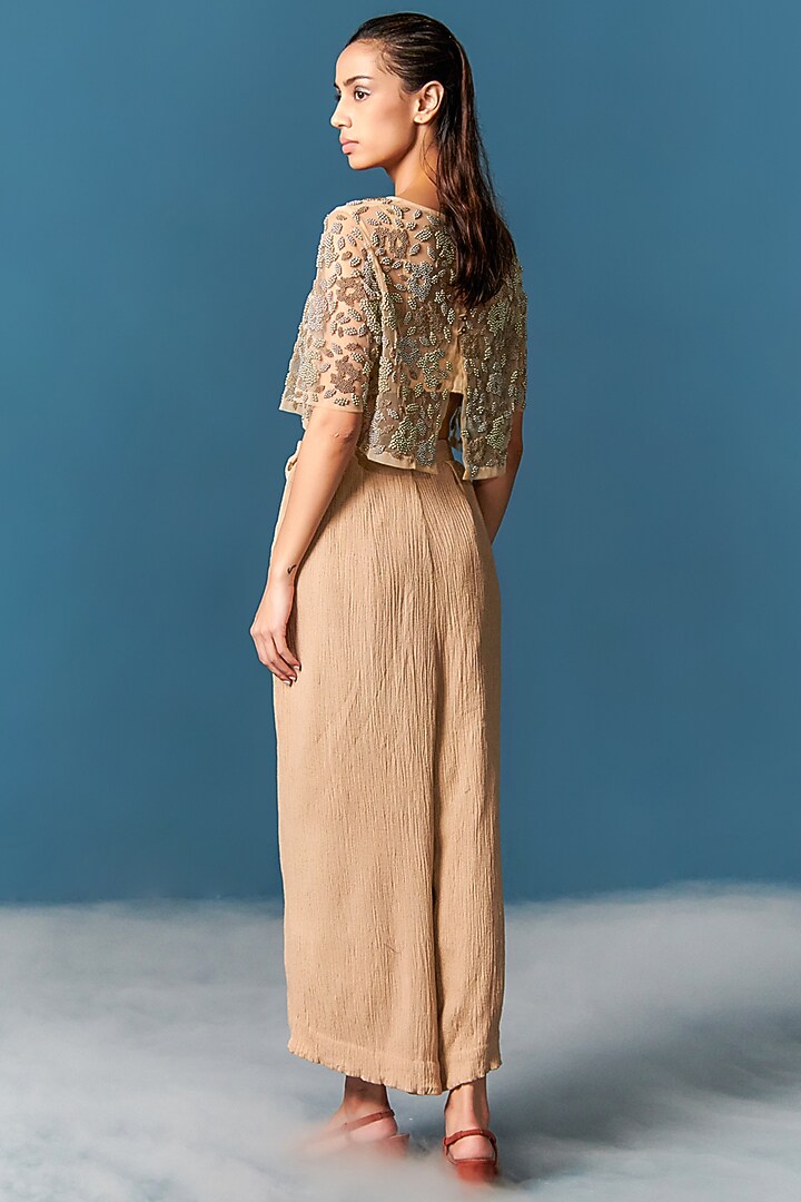 Bronze Embroidered Top by ILK by Shikha and Vinita at Pernia's Pop Up Shop