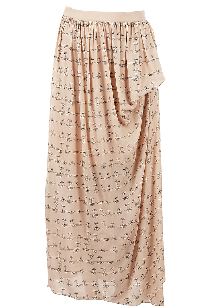 Dusty pink mushroom print skirt available only at Pernia's Pop-Up Shop.