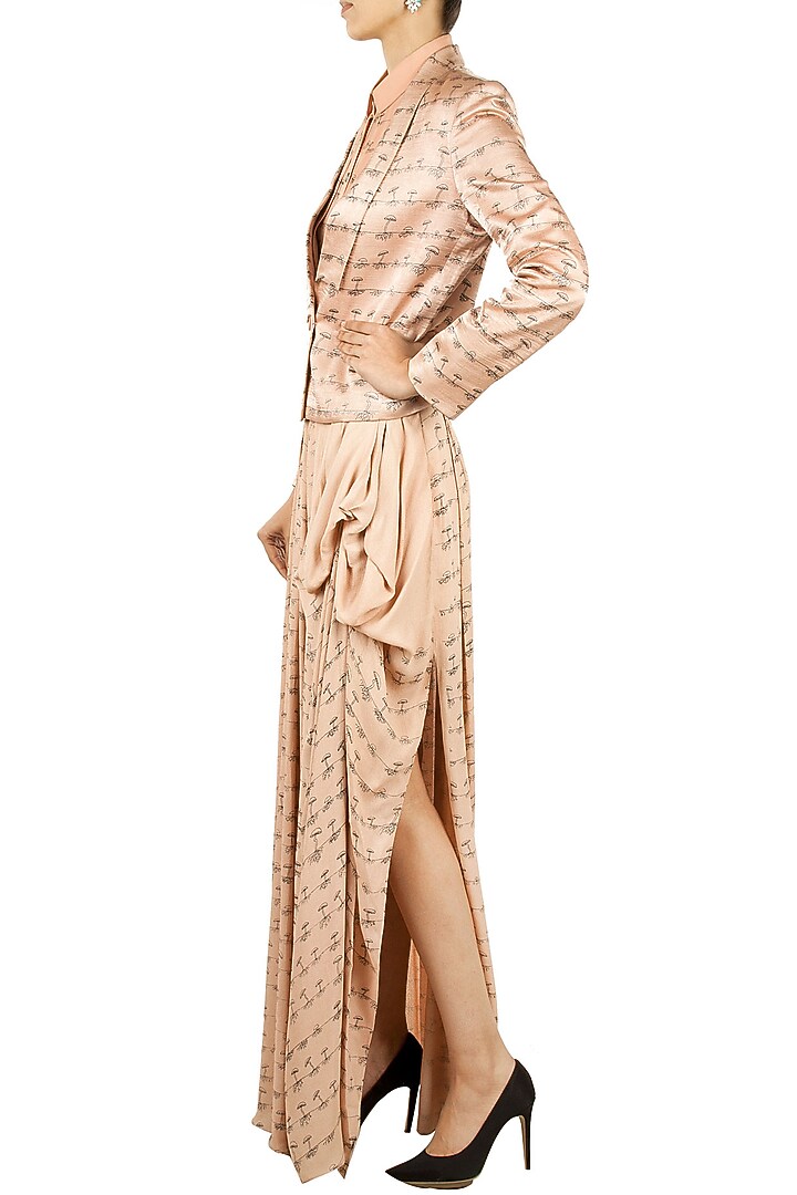 Dusty pink mushroom print skirt available only at Pernia's Pop-Up Shop.