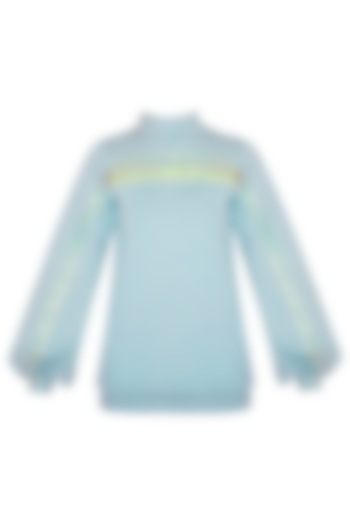 Sky Blue Turtleneck Sweatshirt by Manish Arora at Pernia's Pop Up Shop