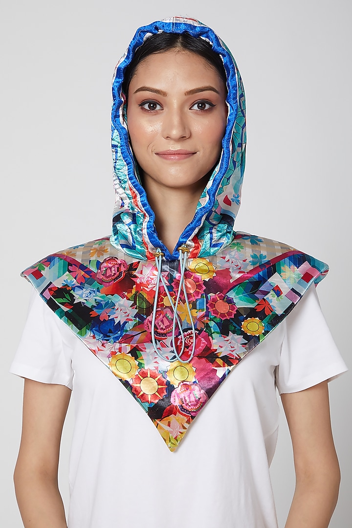 Multi Colorred Floral Hoodie by Manish Arora
