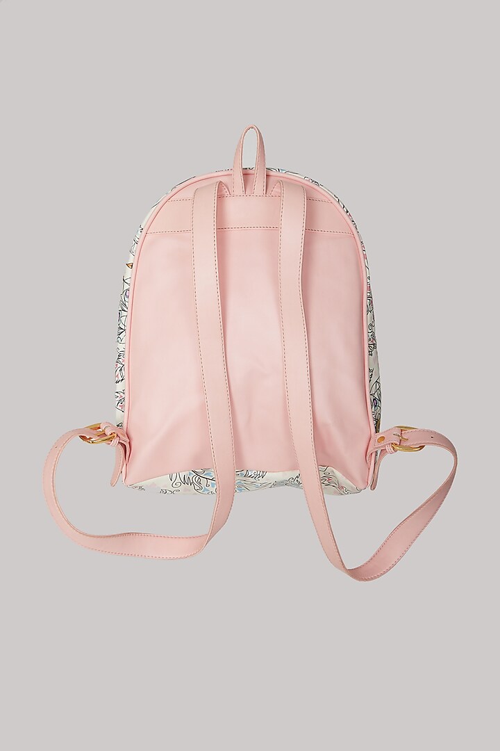 White Printed & Embroidered Bag by Manish Arora at Pernia's Pop Up Shop