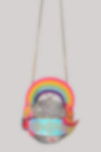 Sky Blue Embroidered Bag by Manish Arora at Pernia's Pop Up Shop