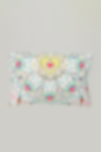 White Floral Printed Bag by Manish Arora at Pernia's Pop Up Shop