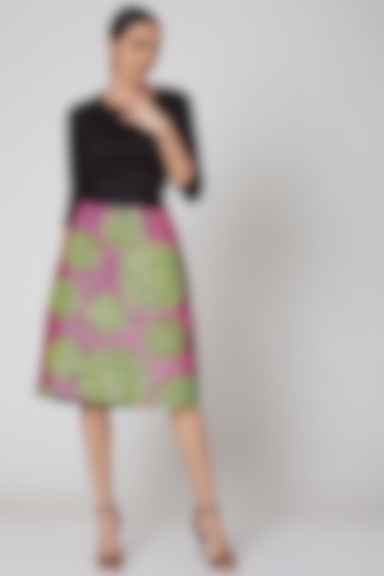 Multi Colored Embroidered Skirt by Manish Arora