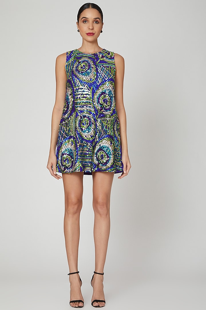 Multi Colored Embellished Dress by Manish Arora