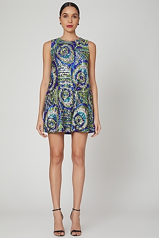Multi Colored Embellished Dress by Manish Arora