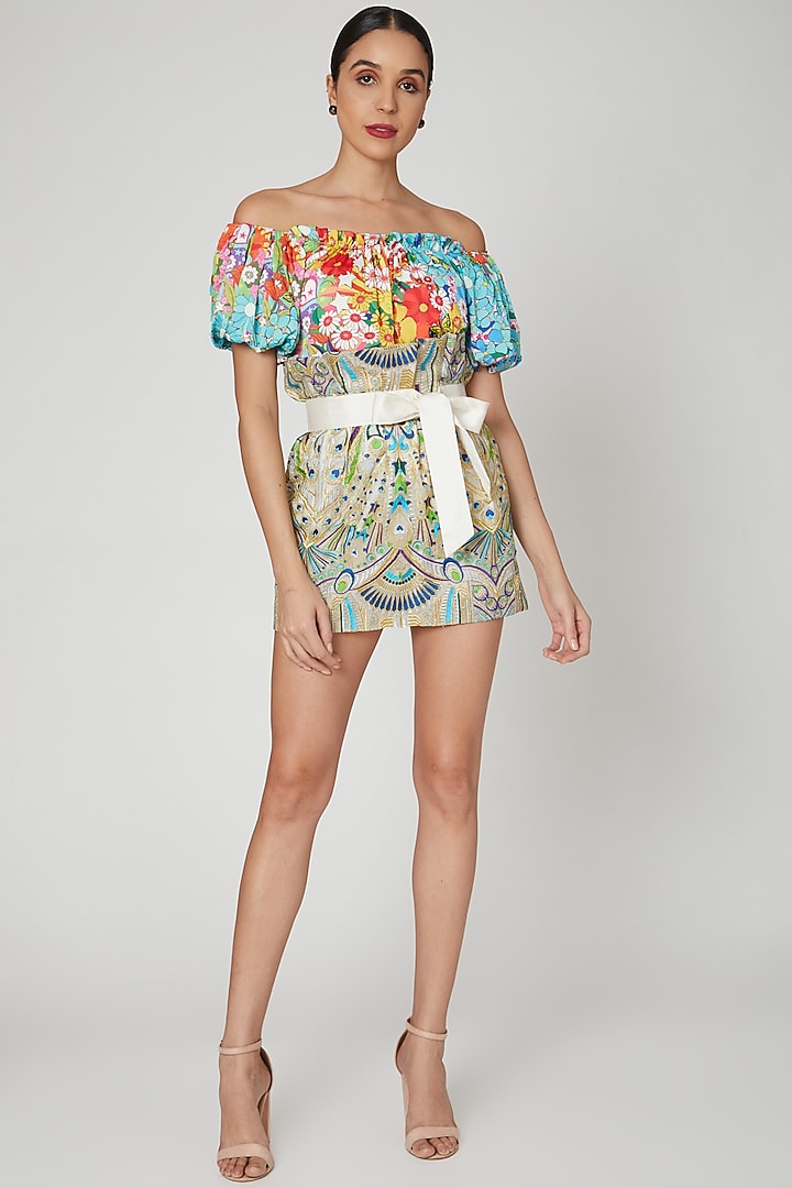 Multi Colored Embroidered Skirt by Manish Arora at Pernia's Pop Up Shop