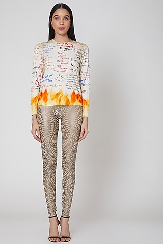 Gold & Silver Metallic Pants by Manish Arora