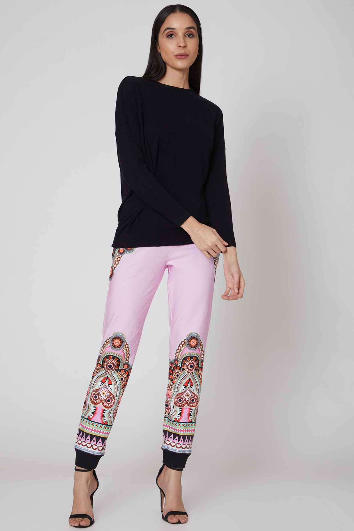 Black Solid Top by Manish Arora at Pernia's Pop Up Shop