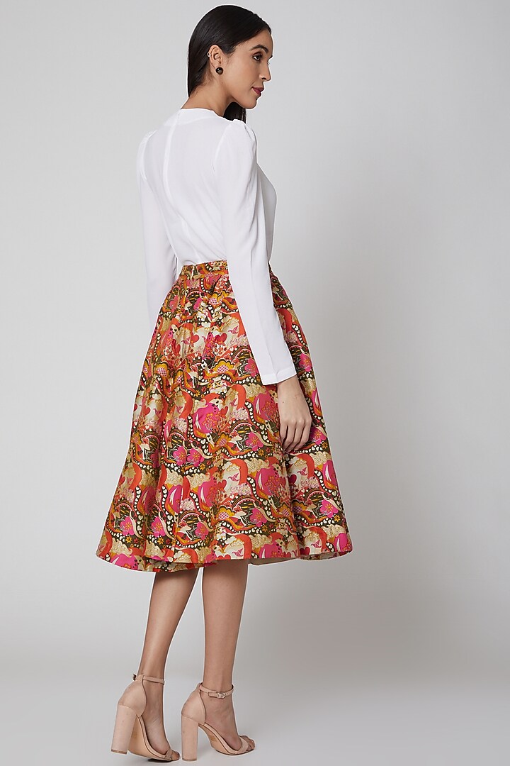Multi Colored Brocade Skirt by Manish Arora at Pernia's Pop Up Shop