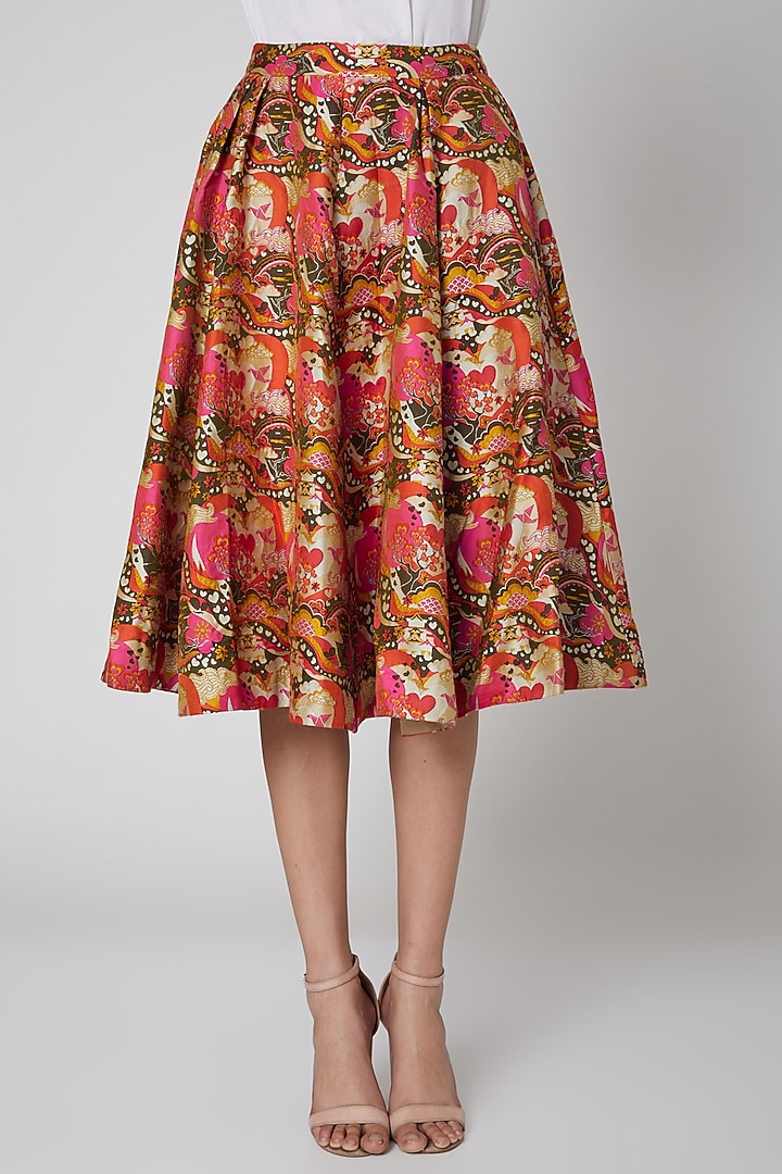 Multi Colored Brocade Skirt by Manish Arora at Pernia's Pop Up Shop