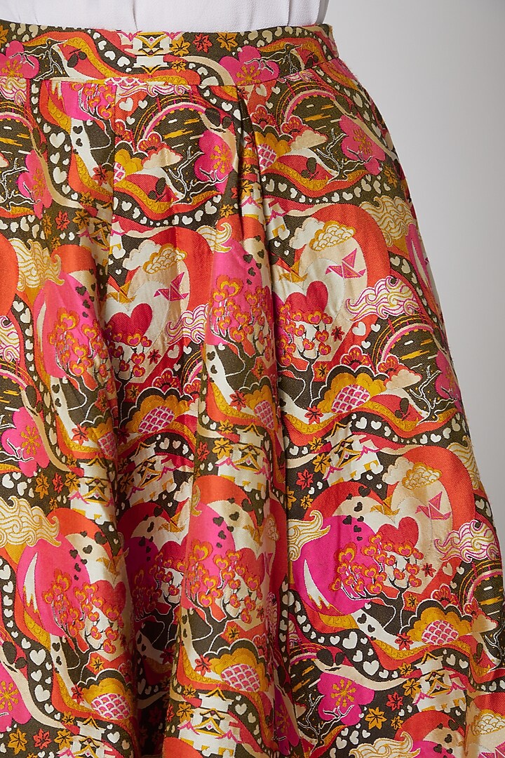 Multi Colored Brocade Skirt by Manish Arora at Pernia's Pop Up Shop