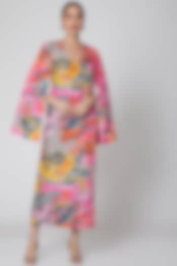 Multi Colored Printed Maxi Vacation Dress by Manish Arora at Pernia's Pop Up Shop