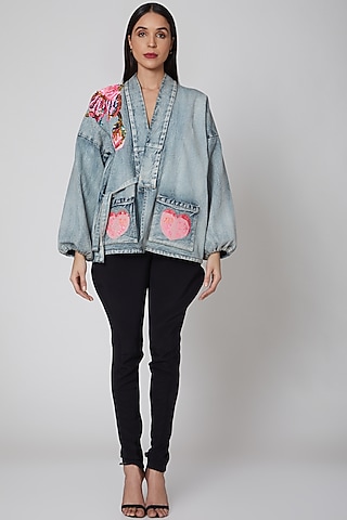 Black Solid Pants by Manish Arora
