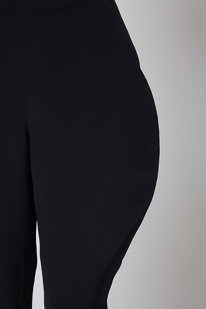 Black Solid Pants by Manish Arora at Pernia's Pop Up Shop