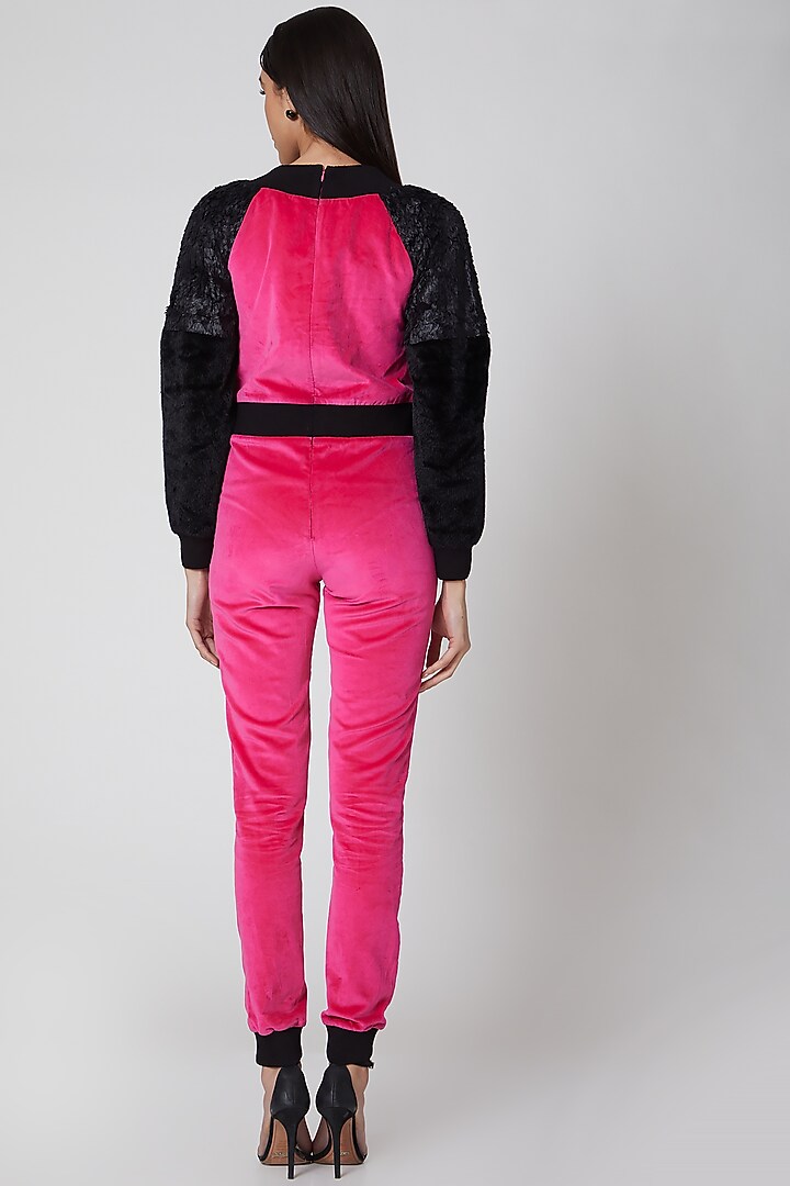 Fuchsia Embroidered Jumpsuit by Manish Arora at Pernia's Pop Up Shop