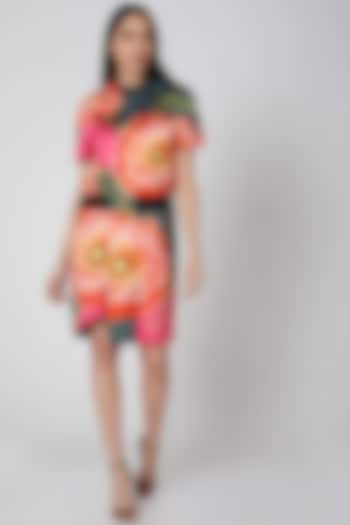 Multi Colored Floral Dress  by Manish Arora