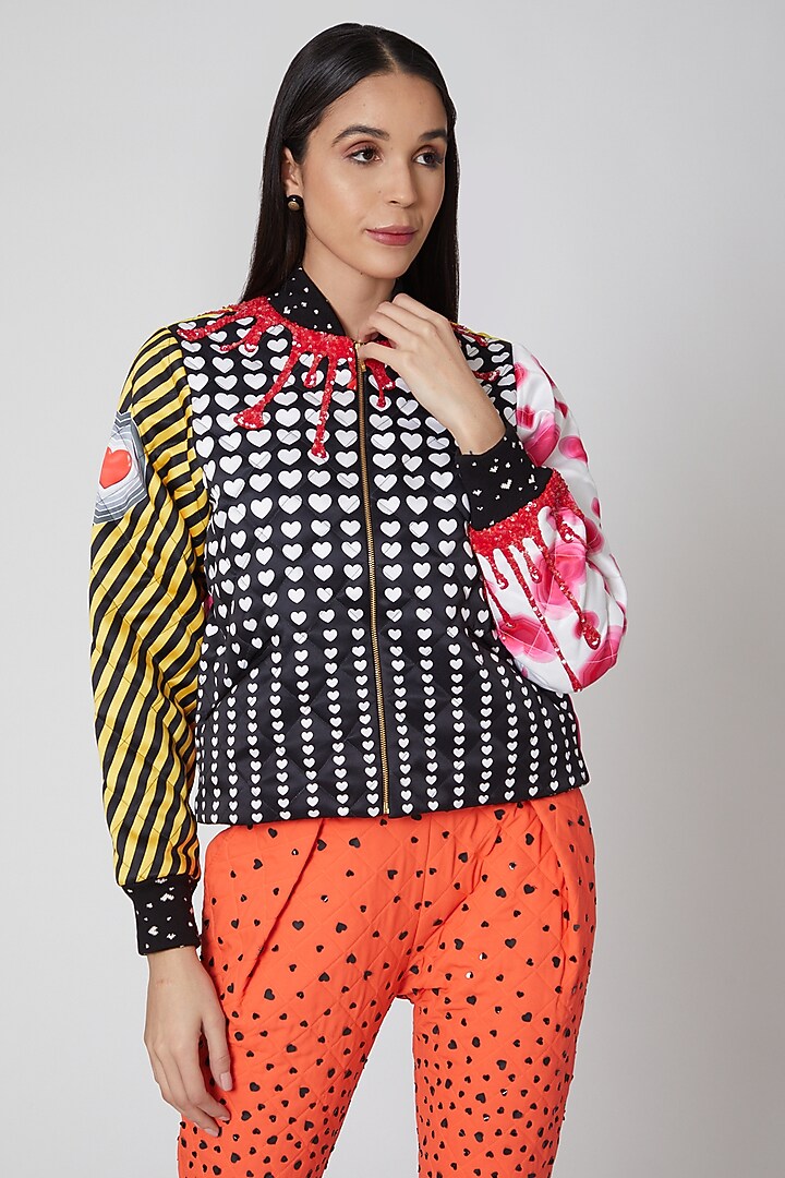Orange Embroidered Pants by Manish Arora at Pernia's Pop Up Shop