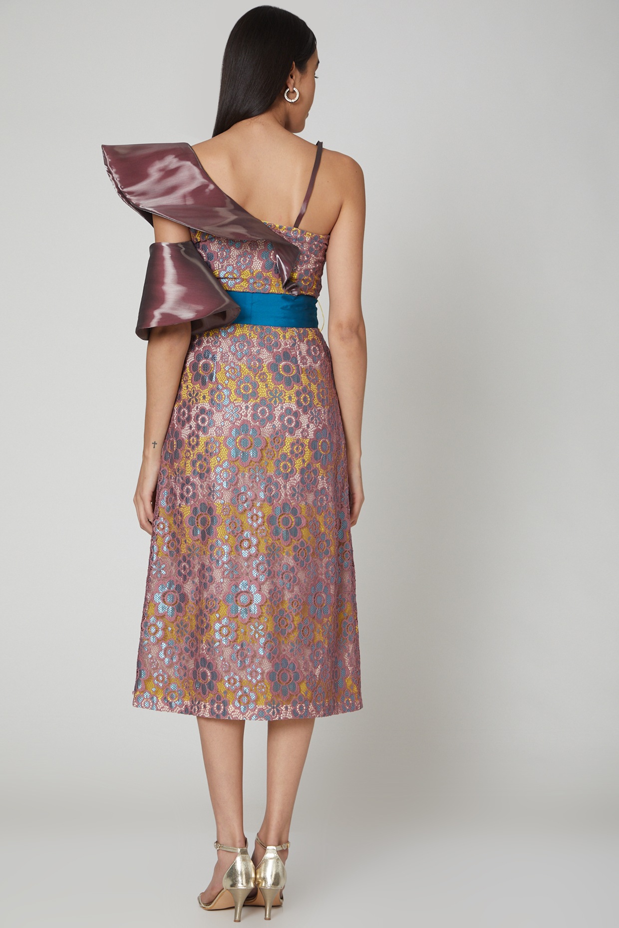 copper lace dress