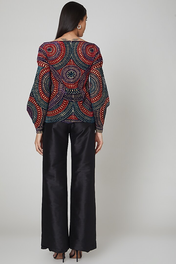 Multi Colored Appliques Top by Manish Arora at Pernia's Pop Up Shop
