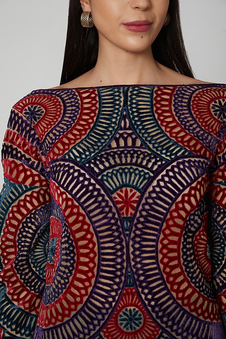 Multi Colored Appliques Top by Manish Arora at Pernia's Pop Up Shop